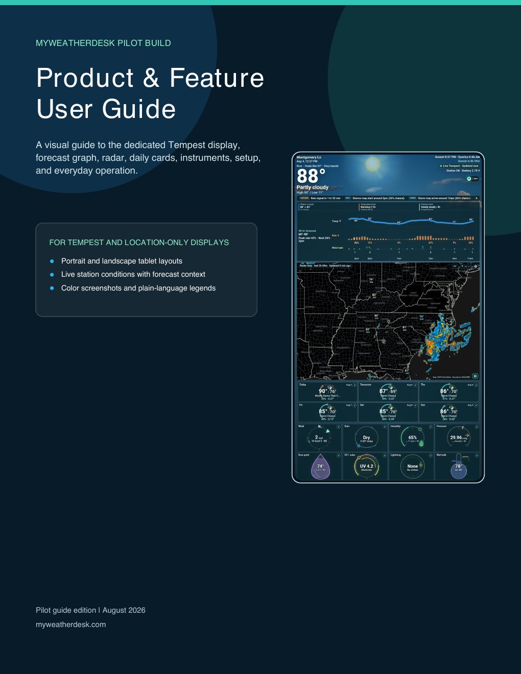 User guide page 1 of 11: Product and Feature User Guide cover