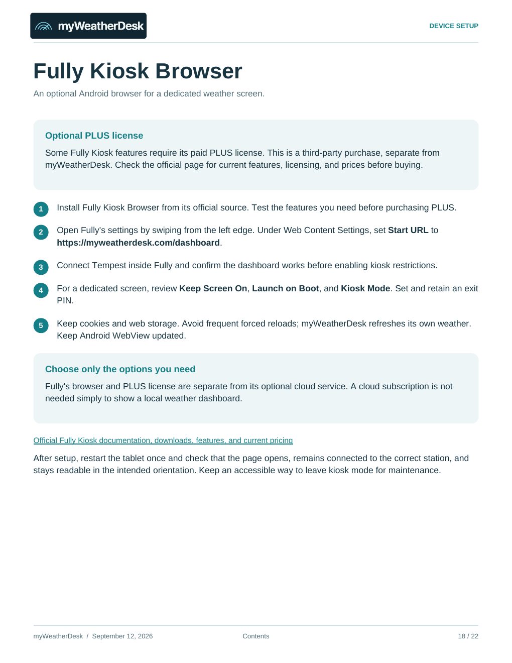 User guide page 18 of 22: Fully Kiosk Browser